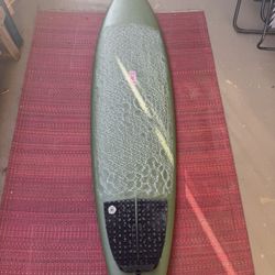 Brown Microwave Television 6’ 5” Blind Foil Surfboard