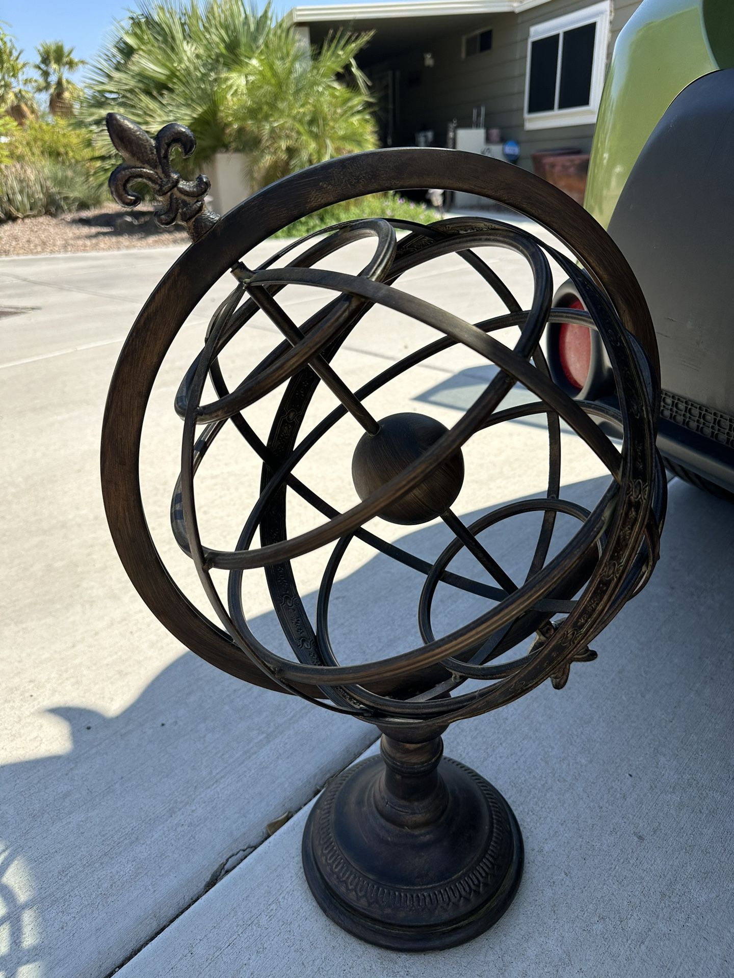 Large metal Armillary sphere sculpture decoration indoor or outdoor