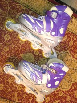 Purple roller skates