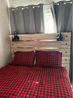 Queen size bed and mattress