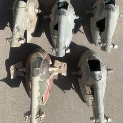 Vintage Star Wars Boba Fett Slave Ships Lot Of 5
