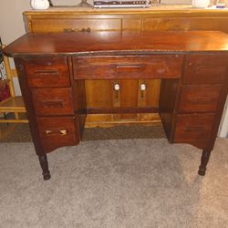 Antique Wooden Desk As Pictured 