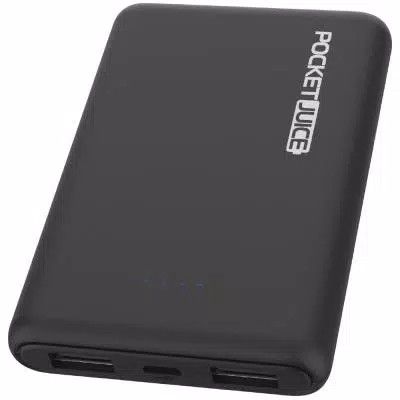 Pocket Juice Slim Pro 5,000 Mah Dual USB Portable Charger