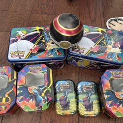 Empty Pokemon Storage/ Tins