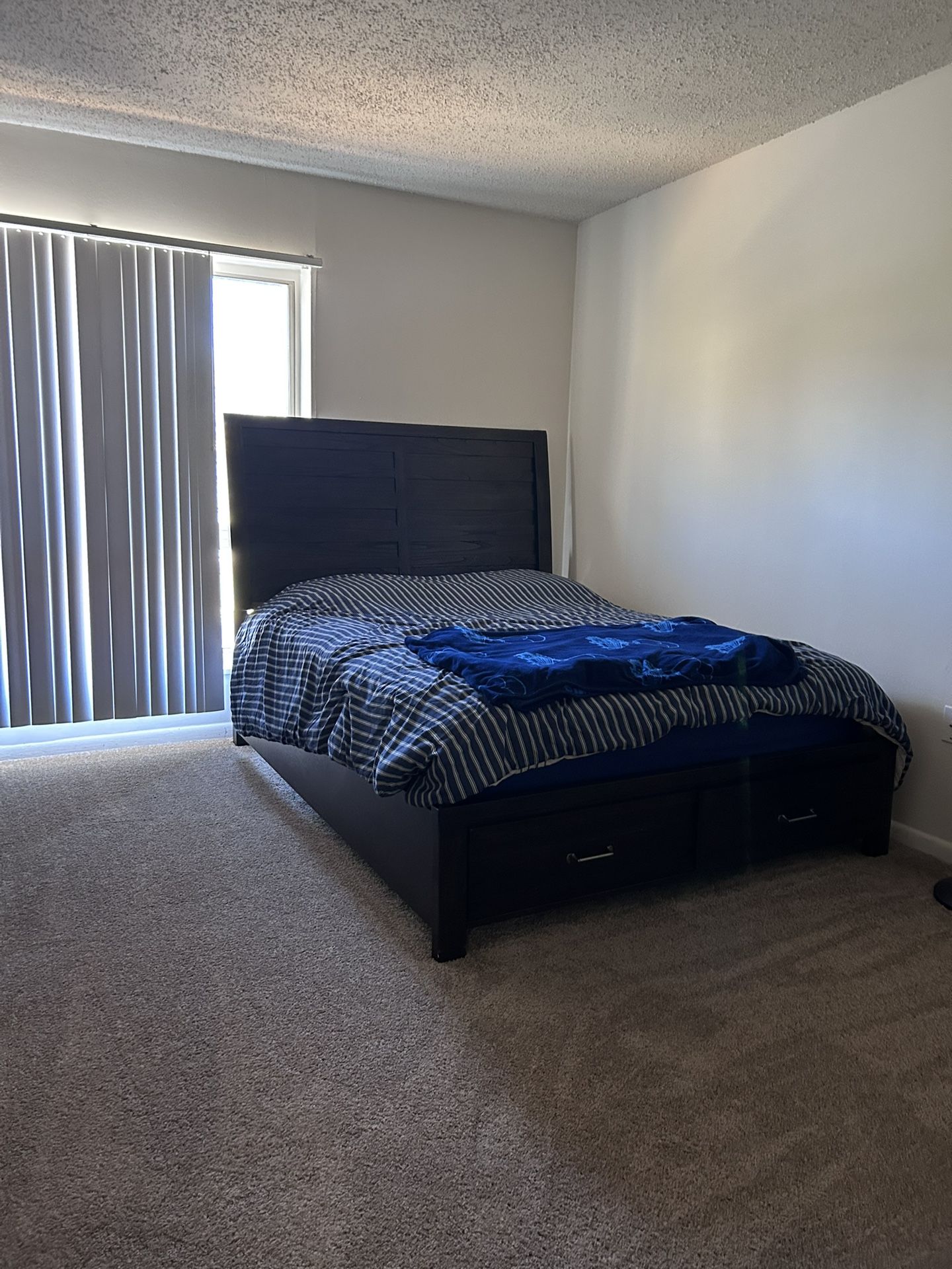 Queen Size Frame And Mattress