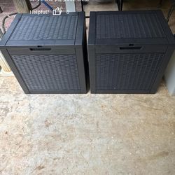 1 box 31 Gallon Outdoor Storage Box, Resin Deck Boxes Indoor and outdoor, Waterproof Storage Box Lockable Lid for Garden Tools, Package Delivery, Pool