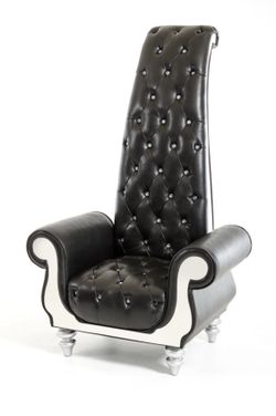 Kendi Italian Leather Throne Chair (two Available)
