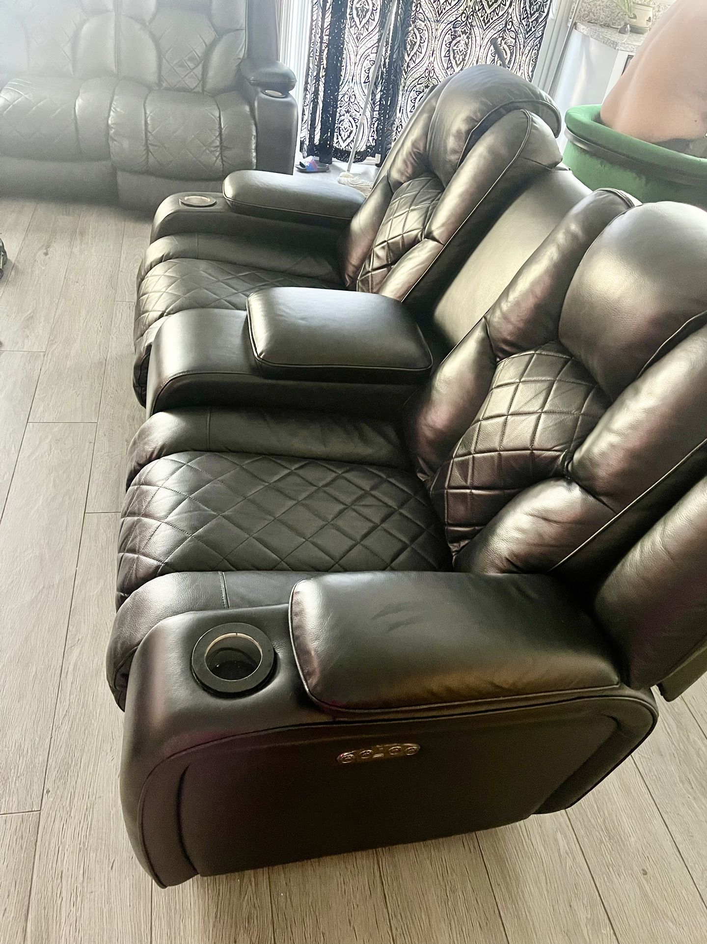2 Premium Leather Reckoning Sofas