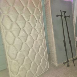 Twin Mattress And Box Spring And Frame 