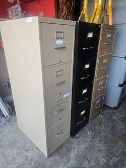 3 individual metal file cabinets $24 Each