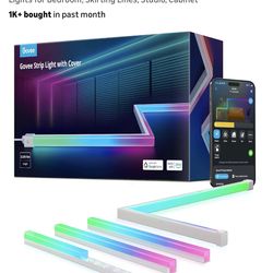 Govee RGBIC LED Strip Lights 32.8ft with Covers, Smart Lights Work with Alexa and Google Assistant, LED Diffuser Channel with LED Lights for Bedroom,