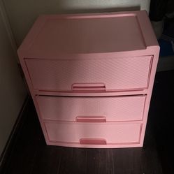Pink Plastic Drawers 