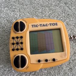 1999 Handheld Portable Electronic Tic-Tac-Toe Game Keychain By MGA
