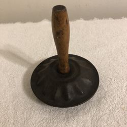 Vintage Metal Noise Maker Bell Musical Instrument Wood Handle Marble Balls