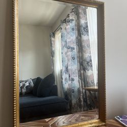 34” L x 24” W Beaded Mirror