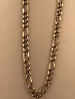 14k solid gold Italy Fígaro chain grams 19