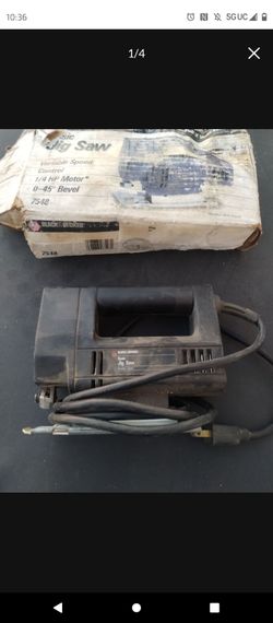 Black And Decker Variable Speed Jig Saw 7548 1/4 Hp