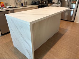 72” Kitchen Island (white)