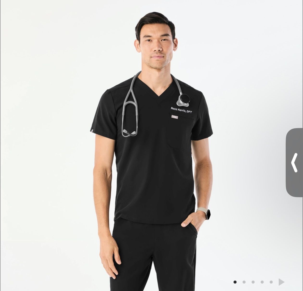 Men’s Figs XL Scrub Tops Black