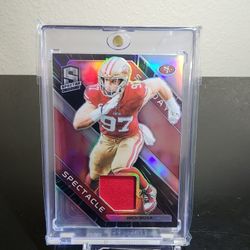 2023 Panini Spectra Nick Bosa Sunday Spectacle Patch Hyper /75