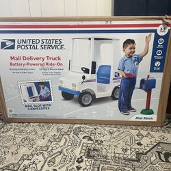 Flybar USPS Electric Ride-On Truck: Powered Toy for Ages 3-5, 60lb Capacity .
