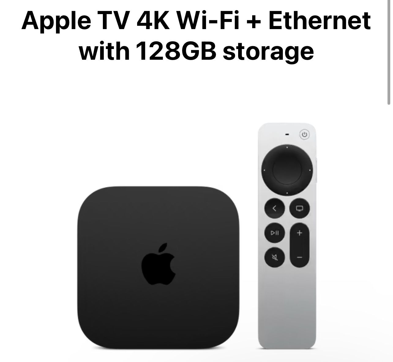 Apple TV 4K Ethernet 128gb