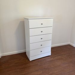 New White Chest Five Drawer 