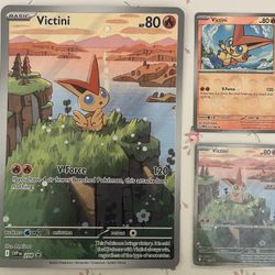 Victini Promo Illustration Rare SVP208 Black Bolt White Flare Jumbo Pokemon Card Included