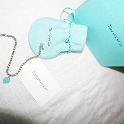 Tiffany & Co. blue heart bracelet Silver 