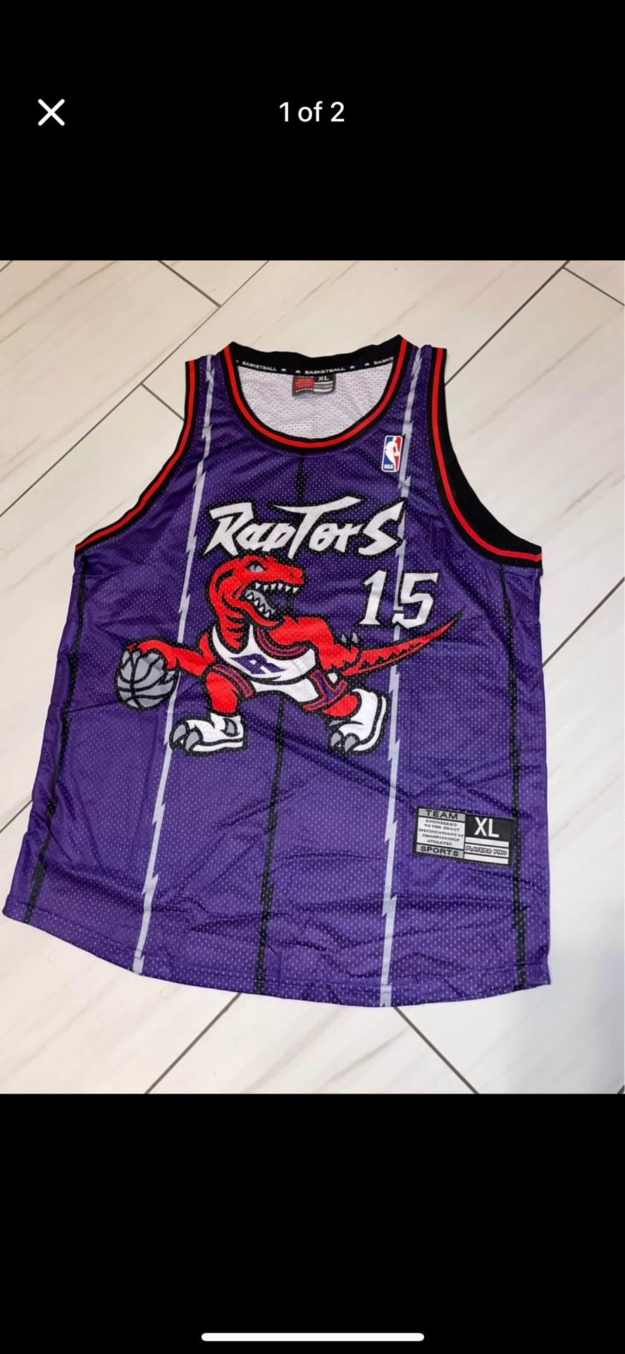 Vince Carter Raptors Jersey read desc