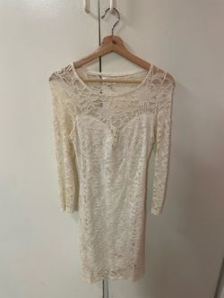 White Lace Dress (size M)