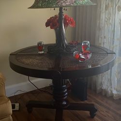 Walnut & Maple Round Table 