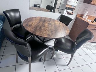 Round Dining Table with 4 Chairs
