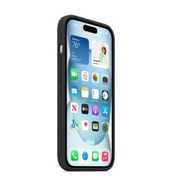 New Apple iPhone 15 Silicone Case with MagSafe - Black