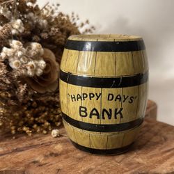 Vintage Collectible Happy Days Barrel Bank