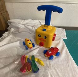 Yellow Duck Balloon Race Car