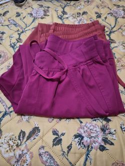 Scuba pants... rosewood and magenta colors!