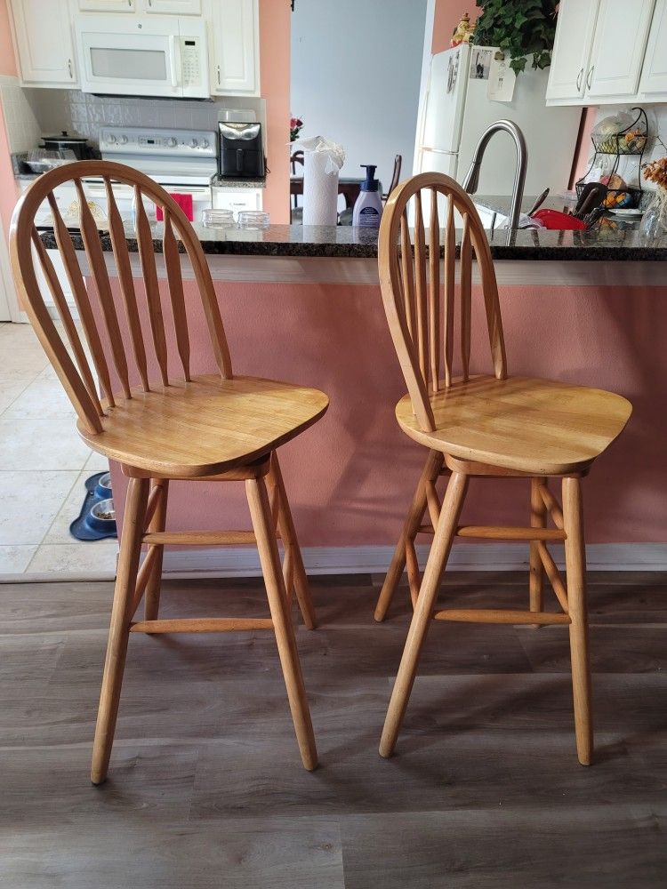 Wooden Bar Stool (2)