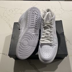 Jordan 1 Mid White White White