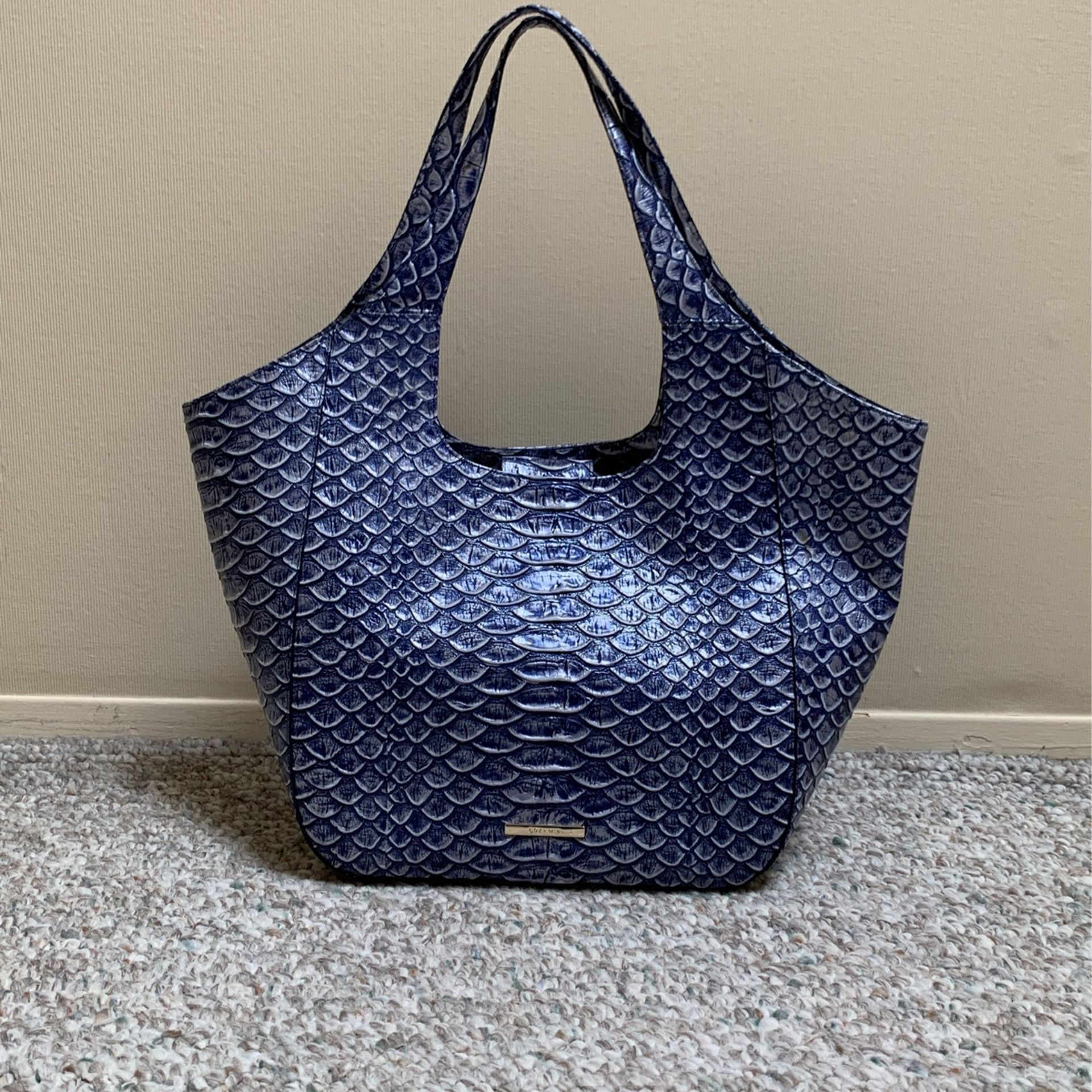 Stunning BRAHMIN Carla Handbag In Discontinued Denim Melbourne for Sale