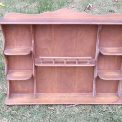 Wood Curio Wall Display Shelf