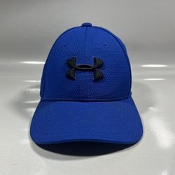 Under Armour Hat Cap Stretch Fit S/M Blue Youth Kids 