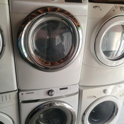 Samsung Front Load Washer And Stackable Gas Dryer Set 