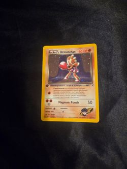 Rocket's Hitmonchan 1st Edition Pokemon Gym Heroes 11/132