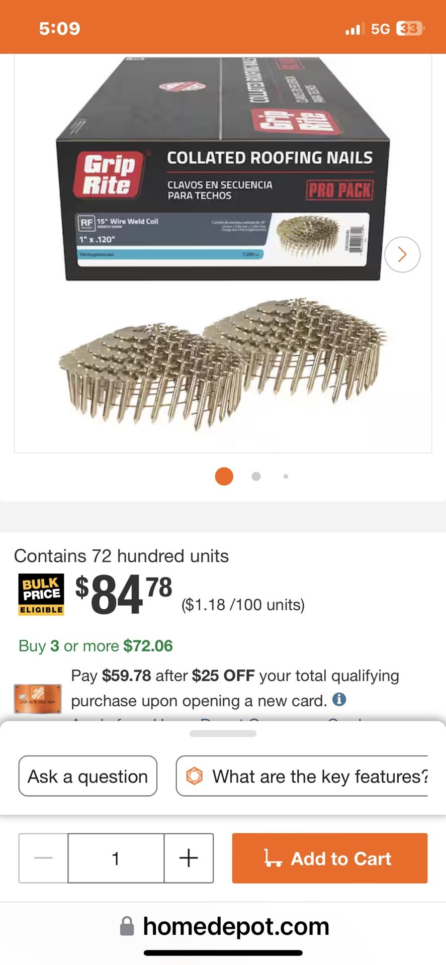 Roofing nails