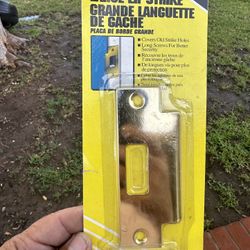 New ! Door Strike Plate Security Size , Gold Finish 