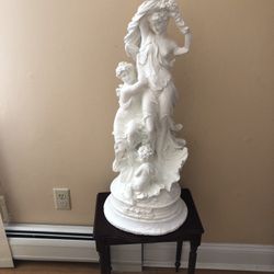 Vintage Sculpture Statue Figurine Classical Birth Of Venus 27” Tall And 16” Wide , There Is Marketing On The Back 