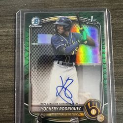 Yophery Rodriguez Green Snake Skin Auto /99