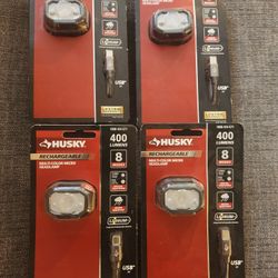 HUSKY RECHARGEABLE 400 LUMENS 8 MODES $7 EACH