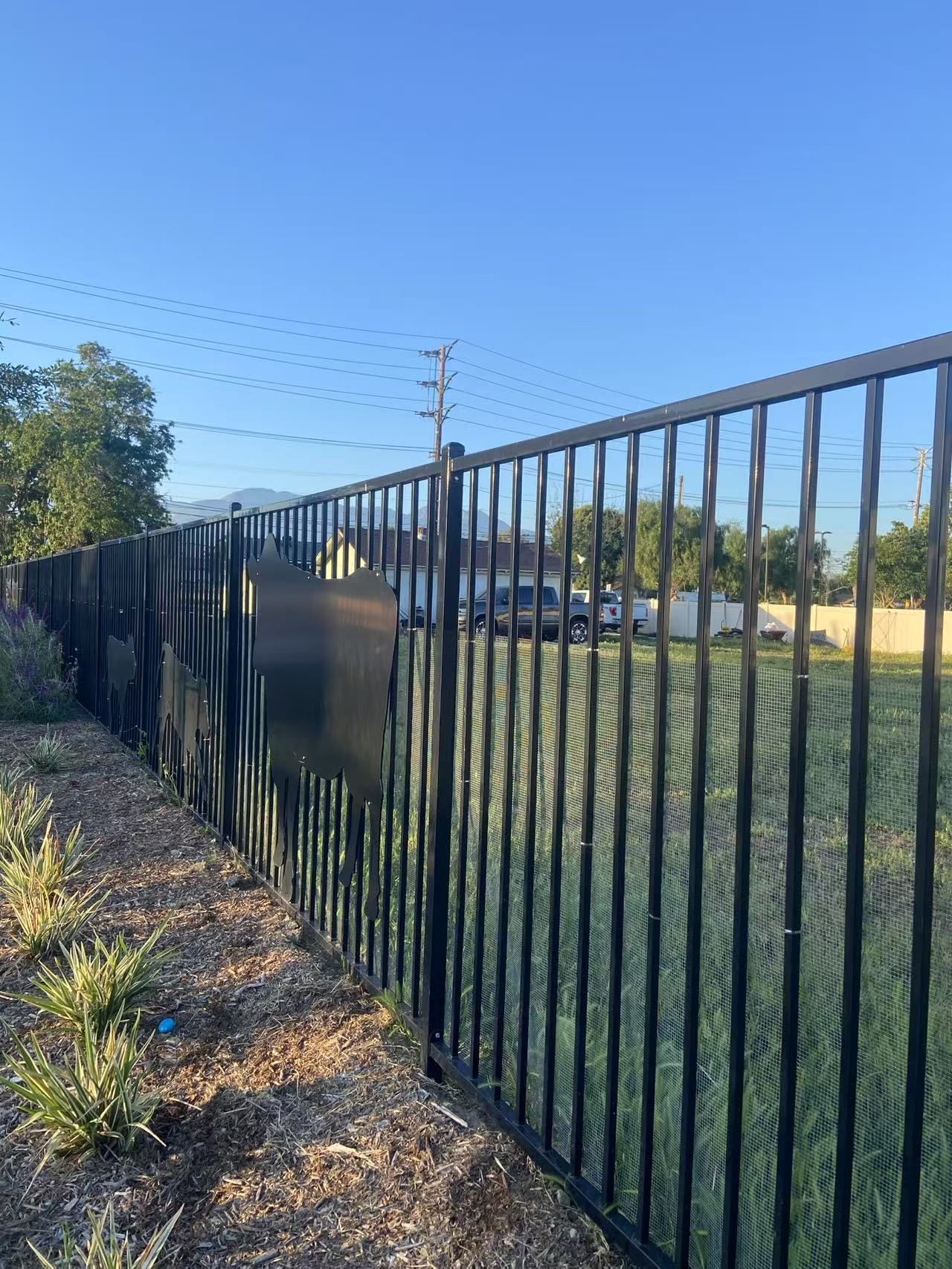 New 58"H X94"W metal fence with spear ublic security